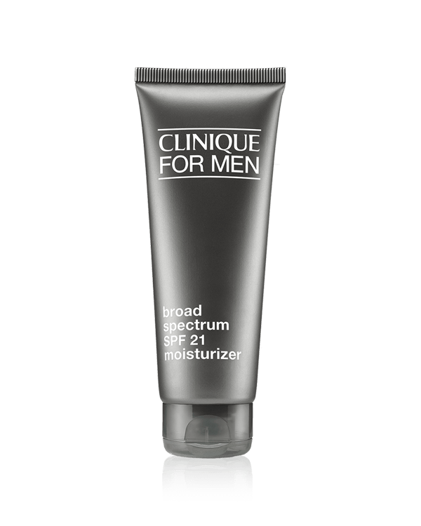 Clinique For Men&amp;trade; Broad Spectrum SPF 21 Moisturizer, Lightweight, oil-free hydration plus daily UVA/UVB protection.